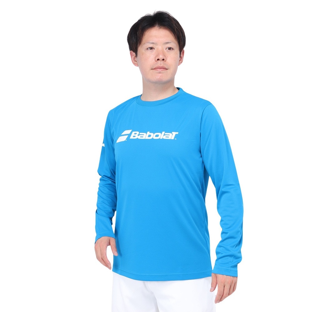 バボラ（BABOLAT）（メンズ）テニスウェア クラブ ロングスリーブ シャツ BUP4510C BL00
