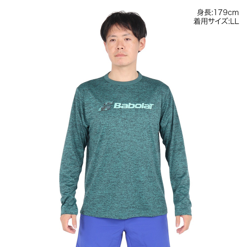 バボラ（BABOLAT）（メンズ）テニスウェア PURE ロングスリーブシャツ 長袖 BUP4553-GR00