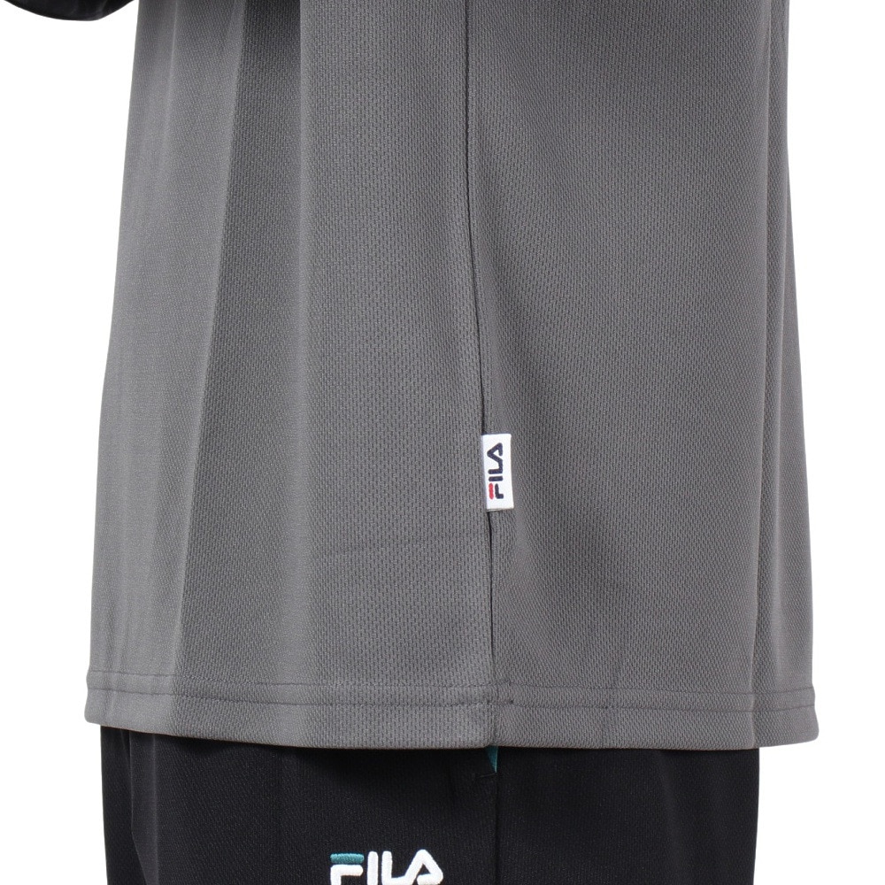 フィラ（FILA）（メンズ）テニスウェア 長袖 エンボス切替Tシャツ FM6906-08