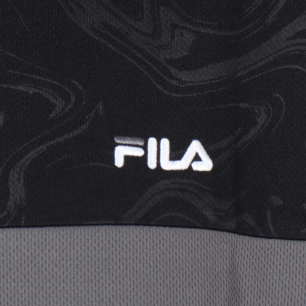 フィラ（FILA）（メンズ）テニスウェア 長袖 エンボス切替Tシャツ FM6906-08