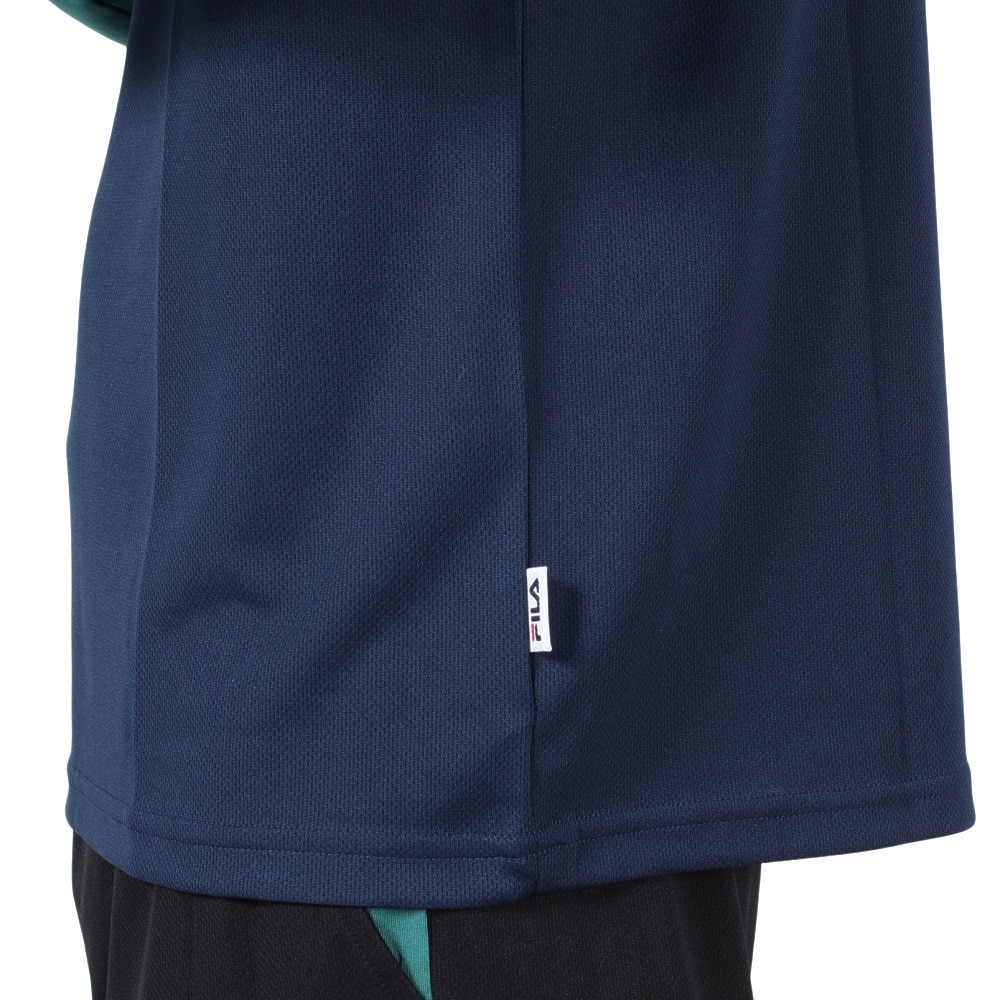 フィラ（FILA）（メンズ）テニスウェア 長袖エンボス切替Tシャツ