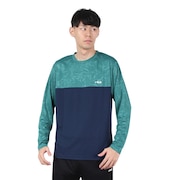 (メンズ)テニスウェア 長袖エンボス切替Tシャツ FM6906