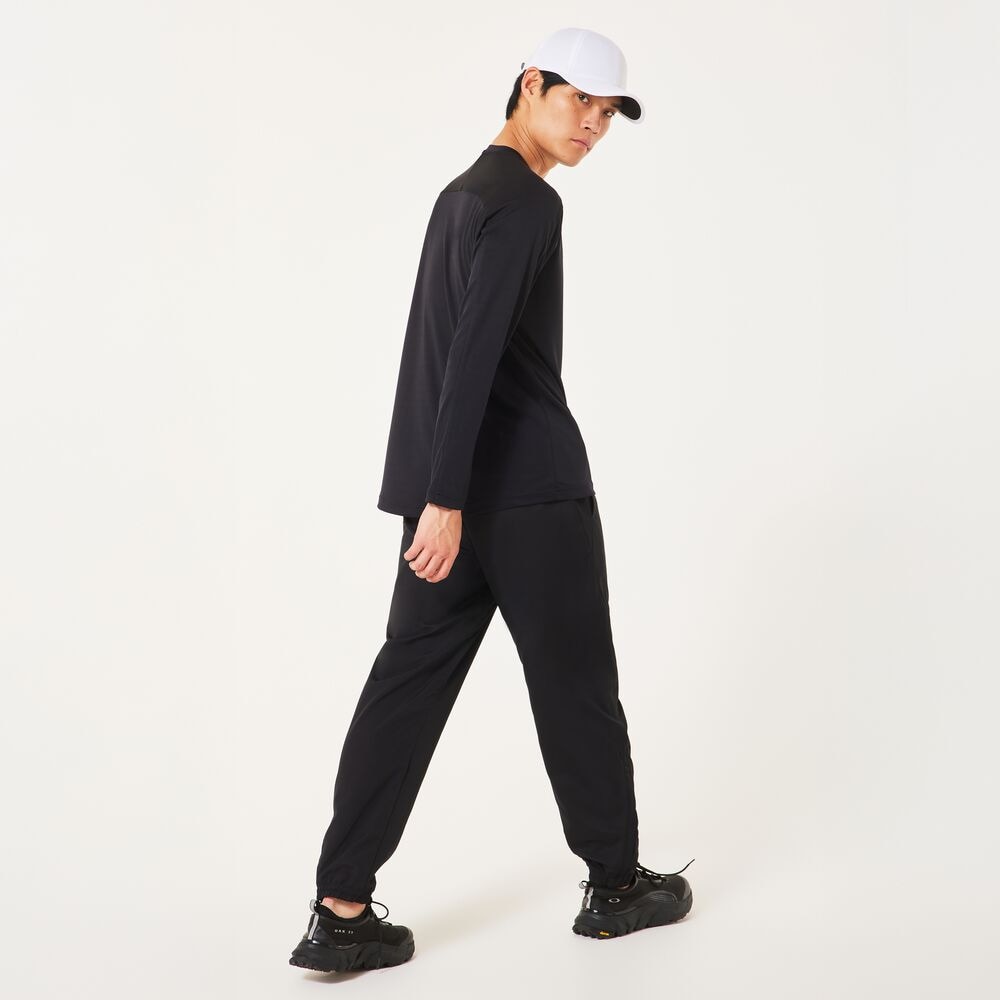 オークリー（OAKLEY）（メンズ）テニスウェア SLANT ロゴプリント長袖 Tシャツ 12.0 FOA408265-02E