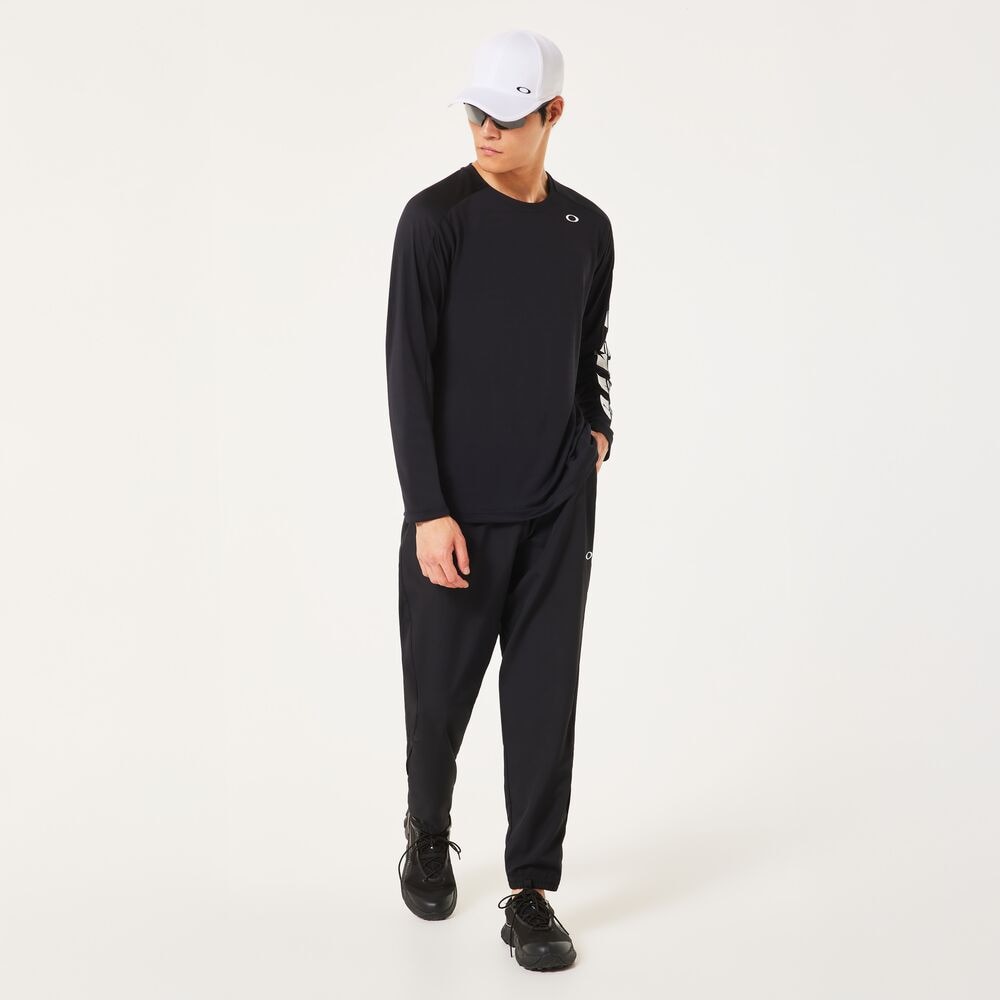 オークリー（OAKLEY）（メンズ）テニスウェア SLANT ロゴプリント長袖 Tシャツ 12.0 FOA408265-02E