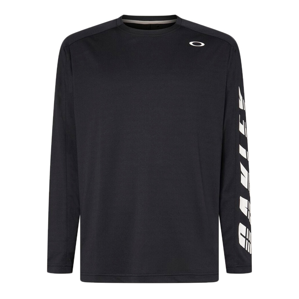 オークリー（OAKLEY）（メンズ）テニスウェア SLANT ロゴプリント長袖 Tシャツ 12.0 FOA408265-02E