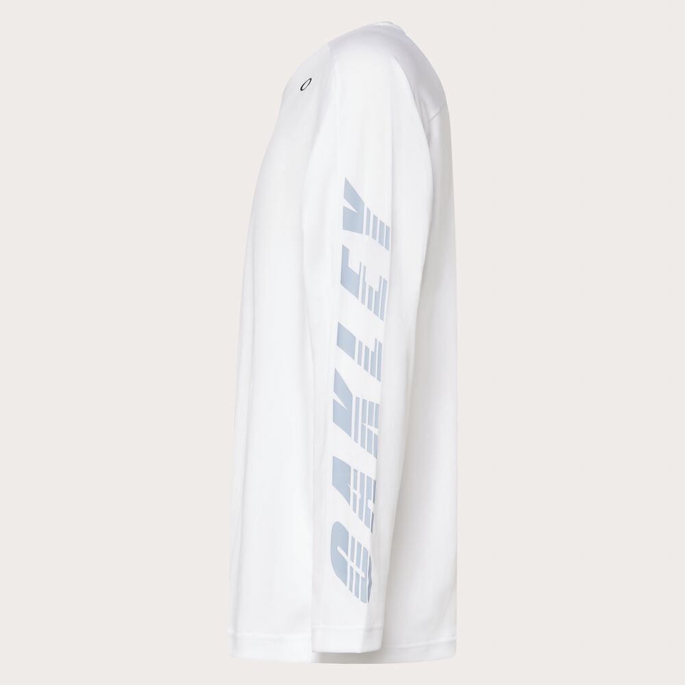 オークリー（OAKLEY）（メンズ）テニスウェア SLANT ロゴプリント長袖 Tシャツ 12.0 FOA408265-100