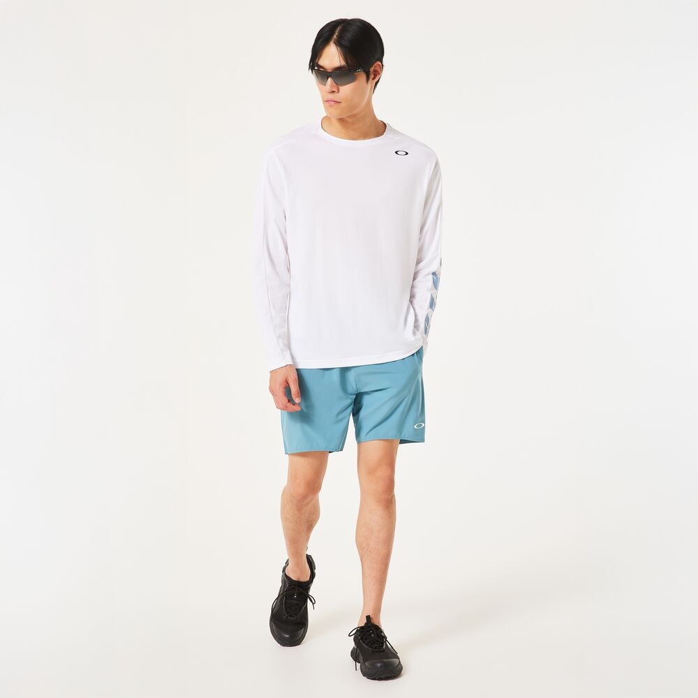 オークリー（OAKLEY）（メンズ）テニスウェア SLANT ロゴプリント長袖 Tシャツ 12.0 FOA408265-100