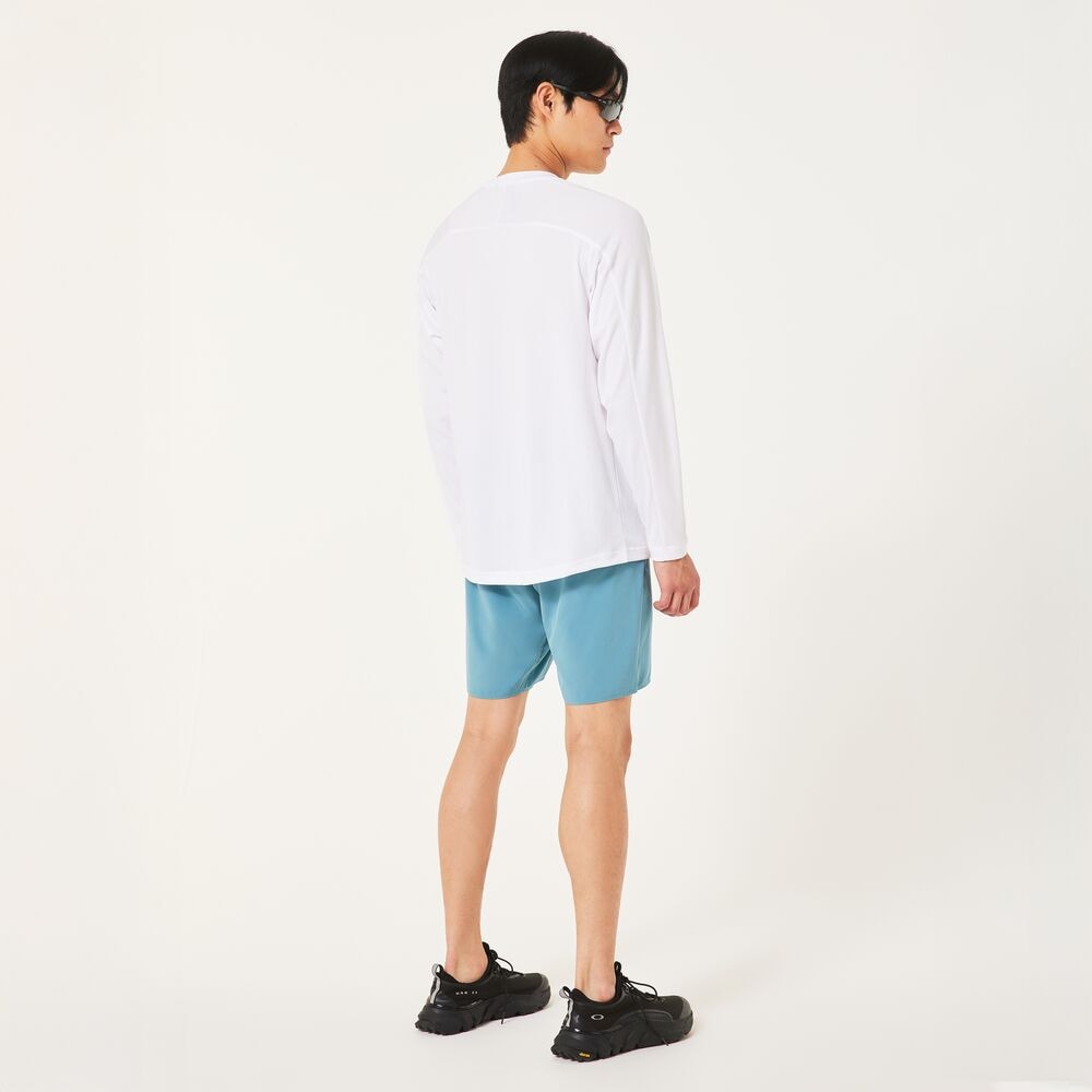 オークリー（OAKLEY）（メンズ）テニスウェア SLANT ロゴプリント長袖 Tシャツ 12.0 FOA408265-100