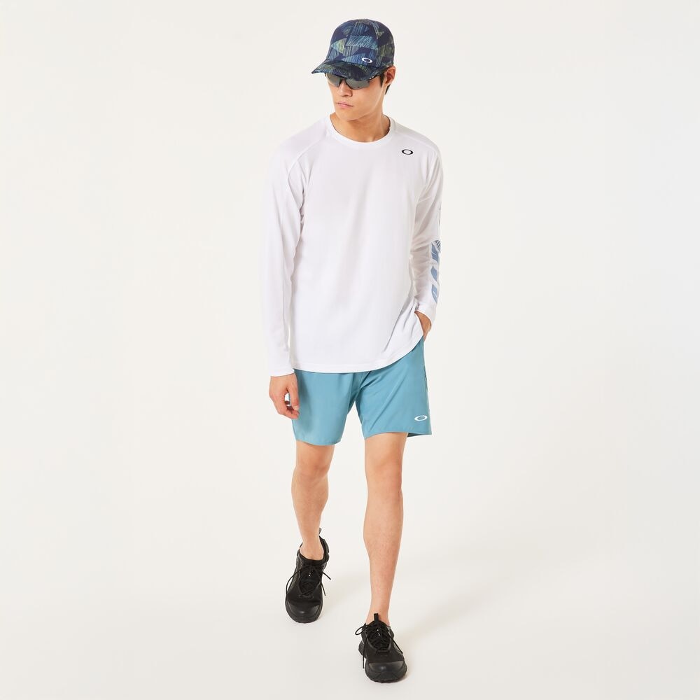 オークリー（OAKLEY）（メンズ）テニスウェア SLANT ロゴプリント長袖 Tシャツ 12.0 FOA408265-100