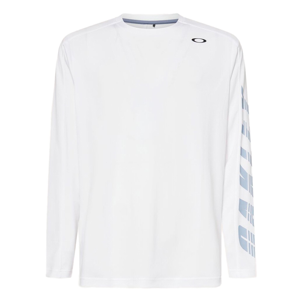 オークリー（OAKLEY）（メンズ）テニスウェア SLANT ロゴプリント長袖 Tシャツ 12.0 FOA408265-100