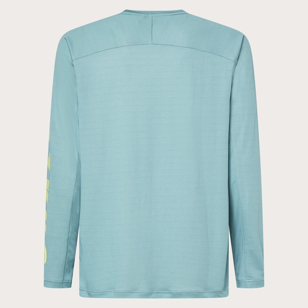 オークリー（OAKLEY）（メンズ）テニスウェア SLANT ロゴプリント長袖 Tシャツ 12.0 FOA408265-6GB