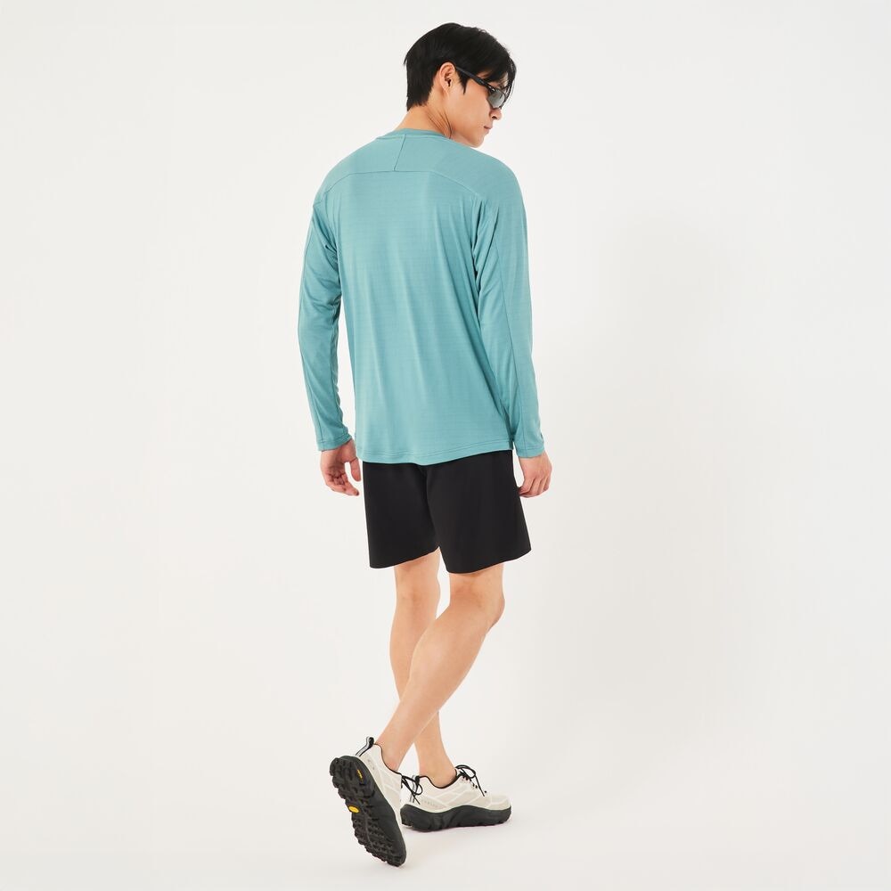 オークリー（OAKLEY）（メンズ）テニスウェア SLANT ロゴプリント長袖 Tシャツ 12.0 FOA408265-6GB