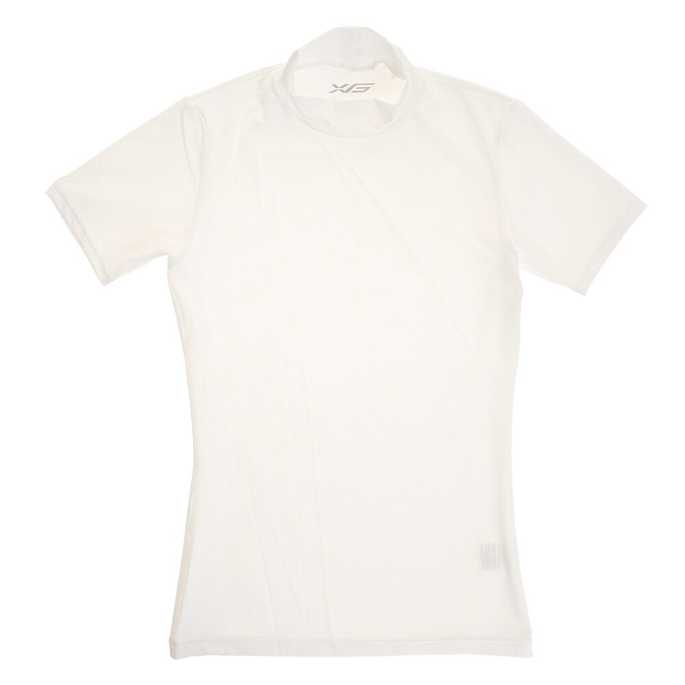  ストレッチハイネック半袖シャツ 732G8ES1628 WHT