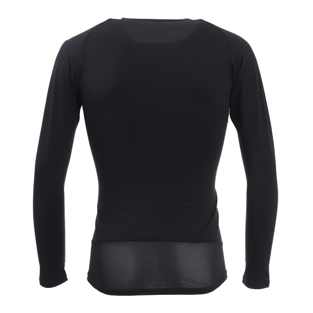 PG（メンズ）テニスウェア ドライプラス 抗菌 ストレッチ丸首長袖シャツ 732PG1ES4986 BLK