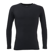 PG(メンズ)テニスウェア ドライプラス 抗菌 ストレッチ丸首長袖シャツ 732PG1ES4986 BLK