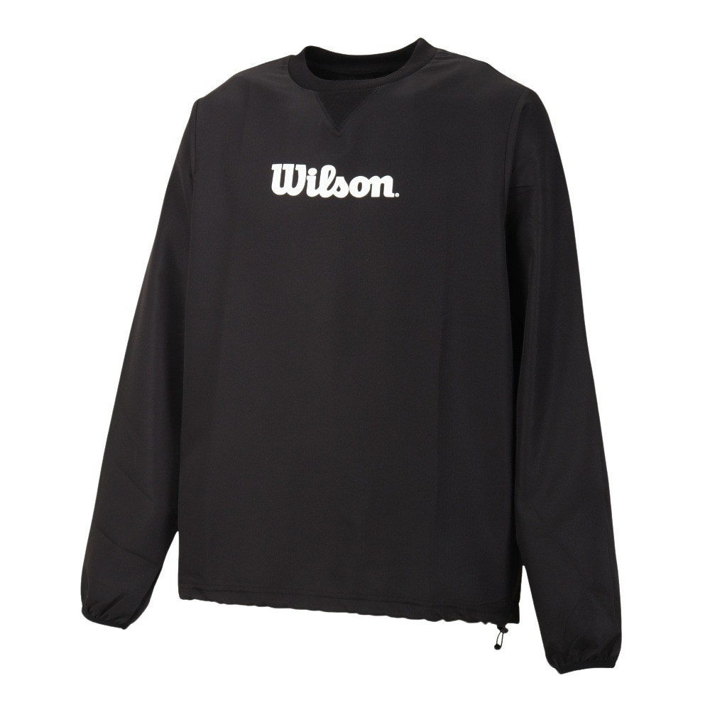 ウイルソン（Wilson）（メンズ）テニスウェア クルーネックウィンドウシャツ 紫外線遮蔽率90%以上 UVカット 紫外線対策 413206-BK