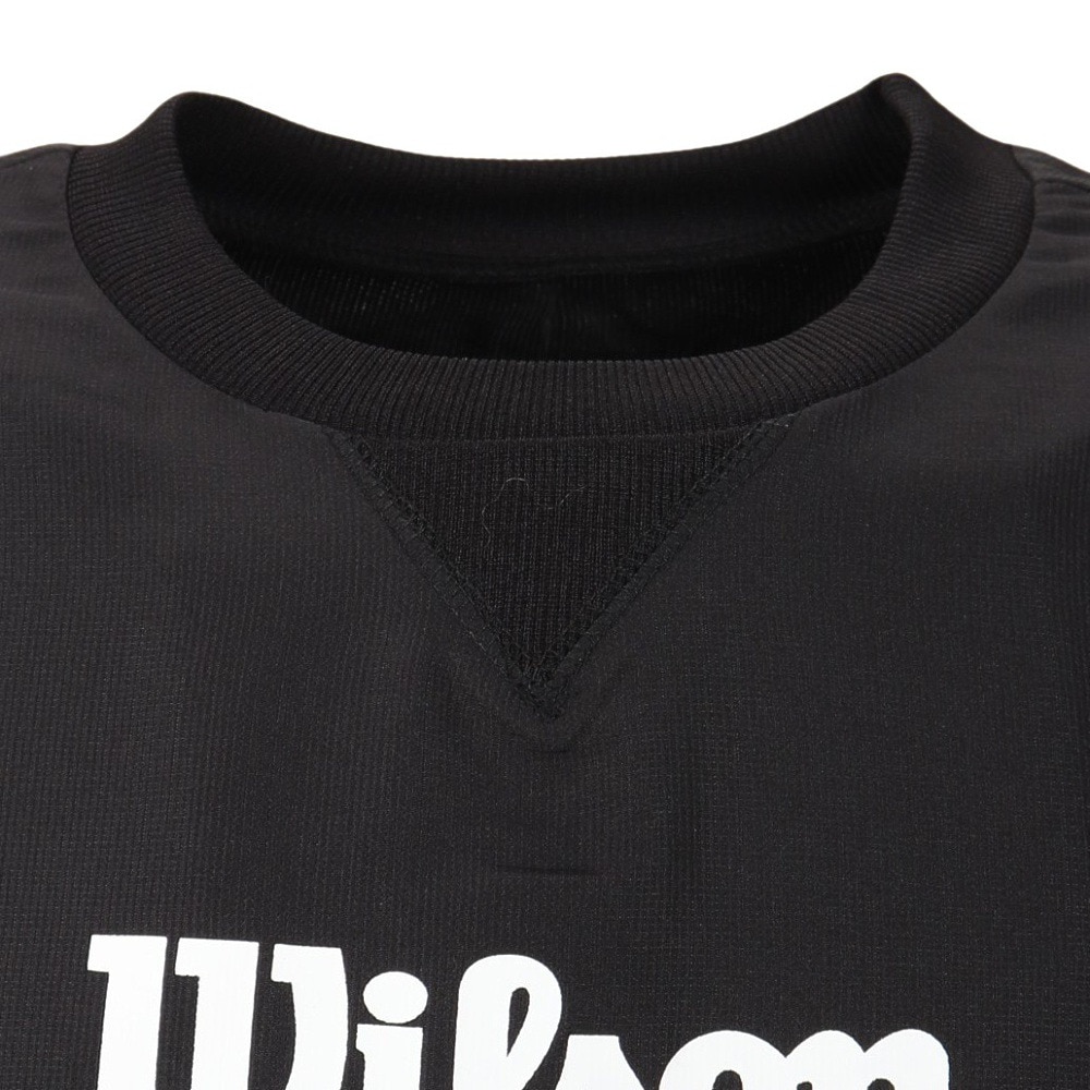 ウイルソン（Wilson）（メンズ）テニスウェア クルーネックウィンドウシャツ 紫外線遮蔽率90%以上 UVカット 紫外線対策 413206-BK