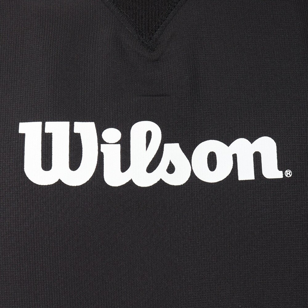 ウイルソン（Wilson）（メンズ）テニスウェア クルーネックウィンドウシャツ 紫外線遮蔽率90%以上 UVカット 紫外線対策 413206-BK