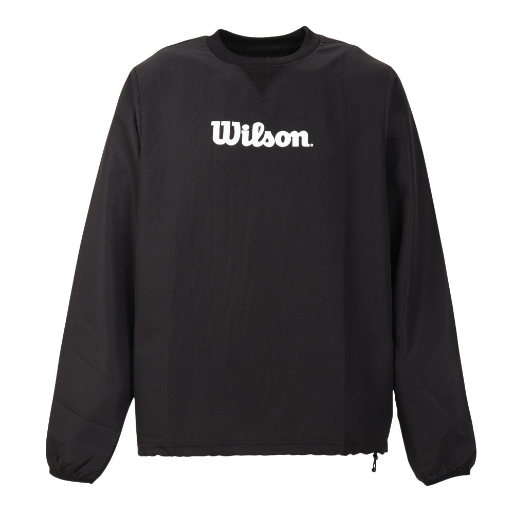 ウイルソン（Wilson）（メンズ）テニスウェア クルーネックウィンドウシャツ 紫外線遮蔽率90%以上 UVカット 紫外線対策 413206-BK