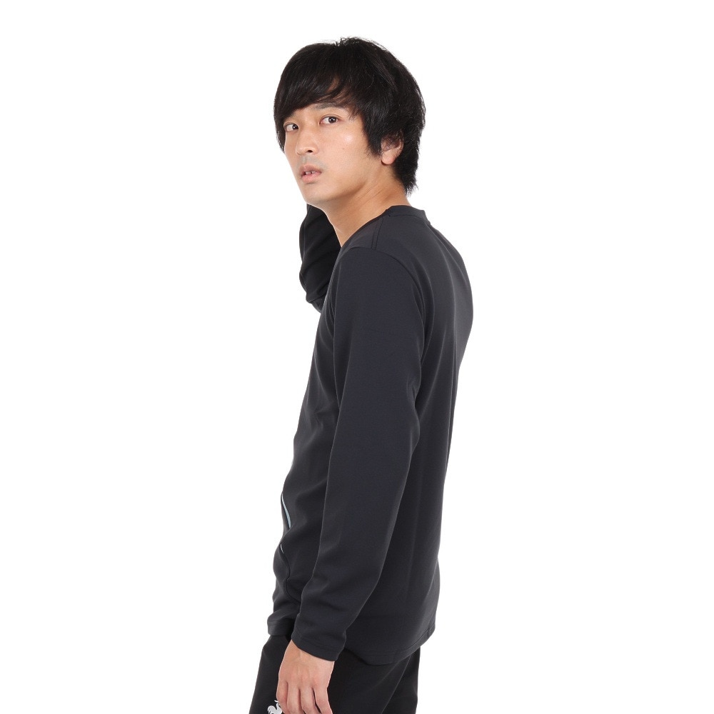 ルコックスポルティフ（lecoqsportif）（メンズ）テニスウェア ライトスウェットシャツ QTMWJB03 BK