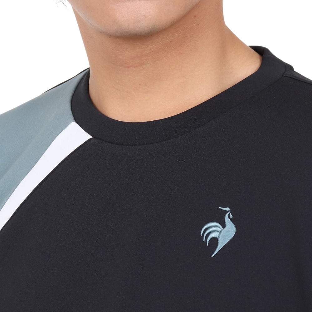 ルコックスポルティフ（lecoqsportif）（メンズ）テニスウェア ライトスウェットシャツ QTMWJB03 BK