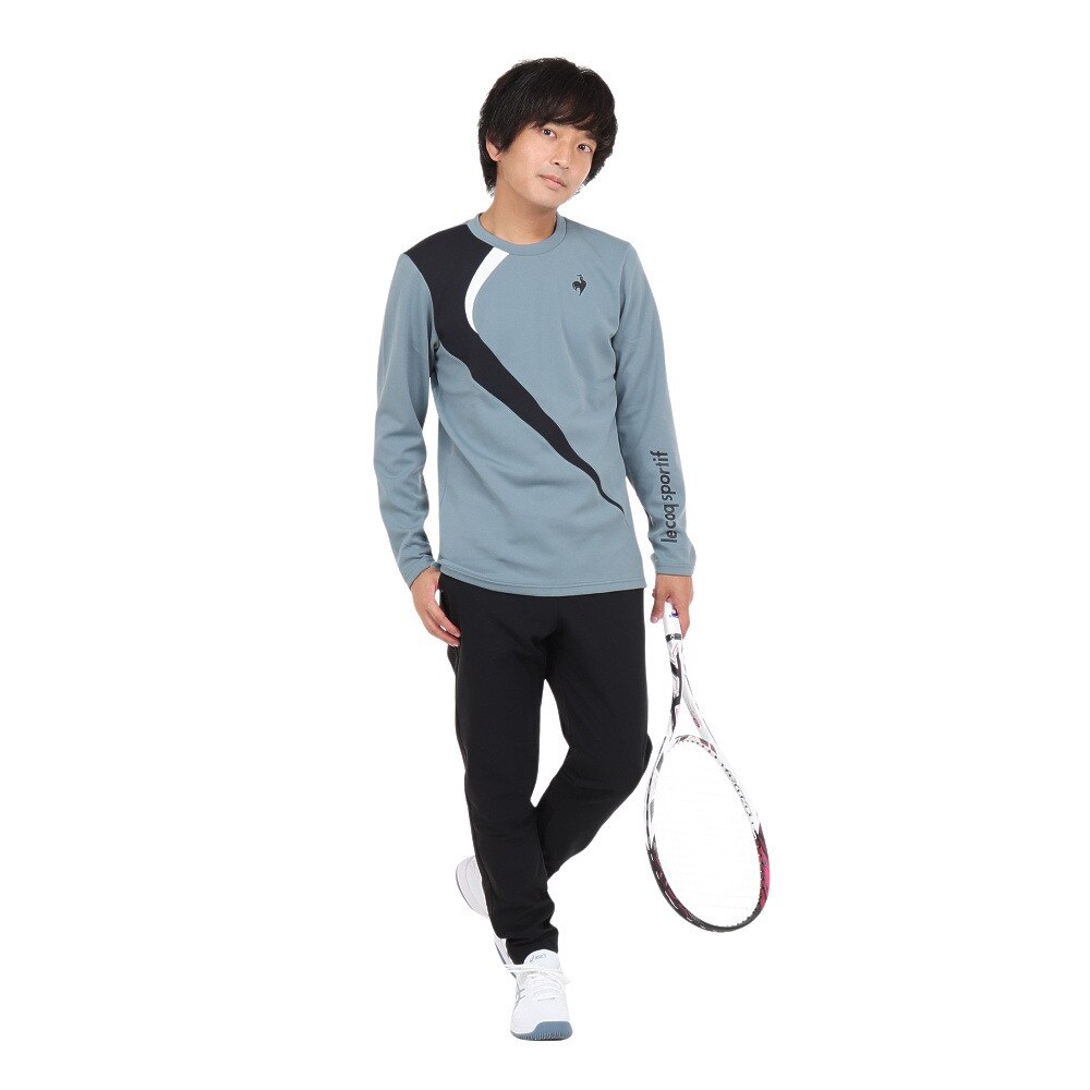 ルコックスポルティフ（lecoqsportif）（メンズ）テニスウェア ライトスウェットシャツ QTMWJB03 BL