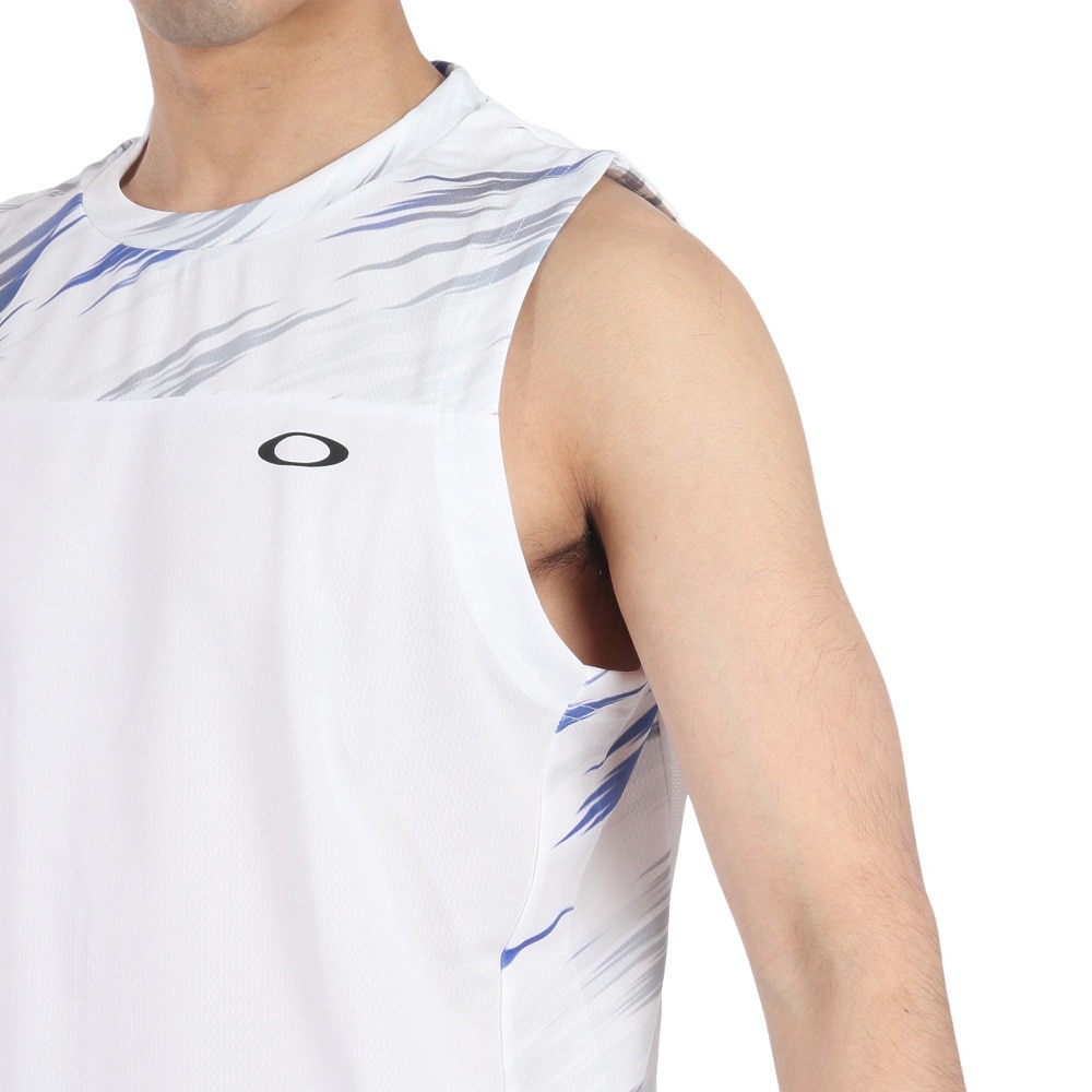 オークリー（OAKLEY）（メンズ）テニスウェア Slant Blocking ノースリーブ Tシャツ 9.0 FOA406365-100