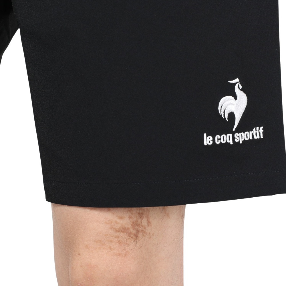 ルコックスポルティフ（lecoqsportif）（メンズ）テニスウェア ハーフパンツ QTMSJD90 BLK 速乾