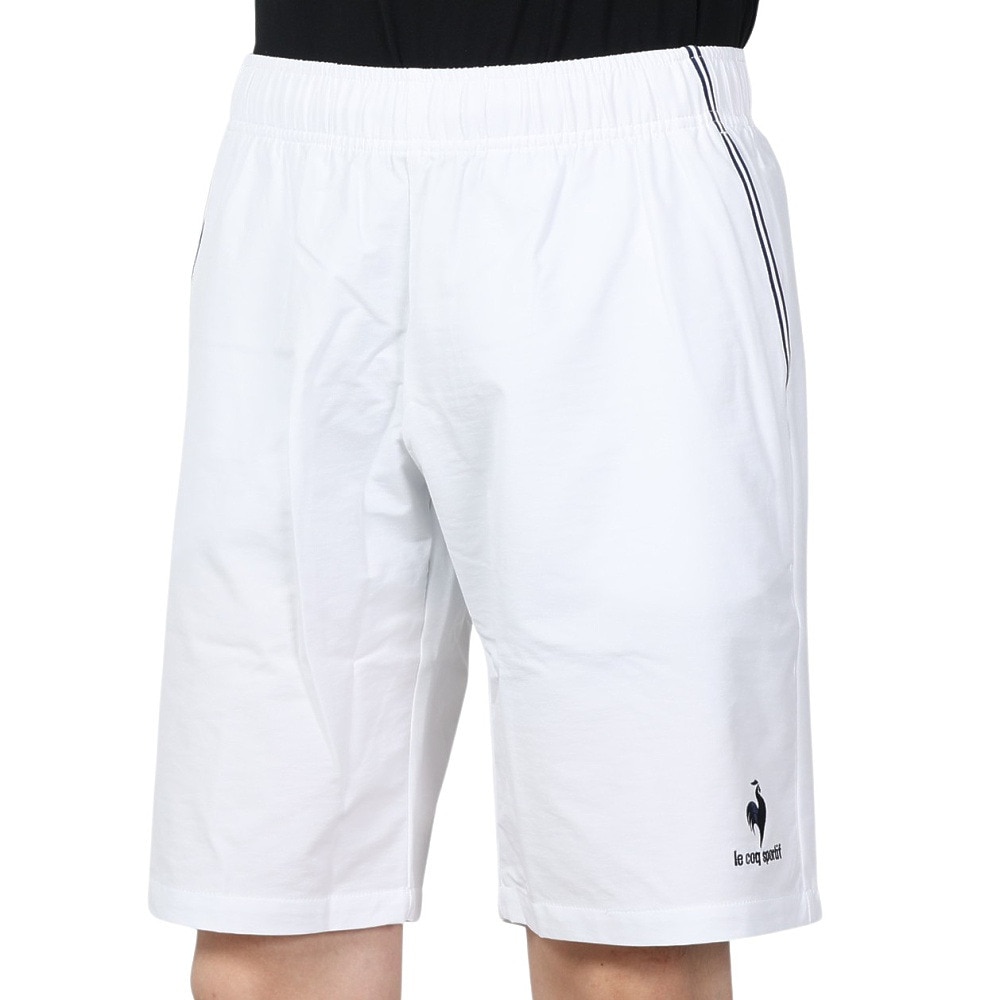 ルコックスポルティフ（lecoqsportif）（メンズ）テニスウェア ハーフパンツ QTMSJD90 WHT 速乾