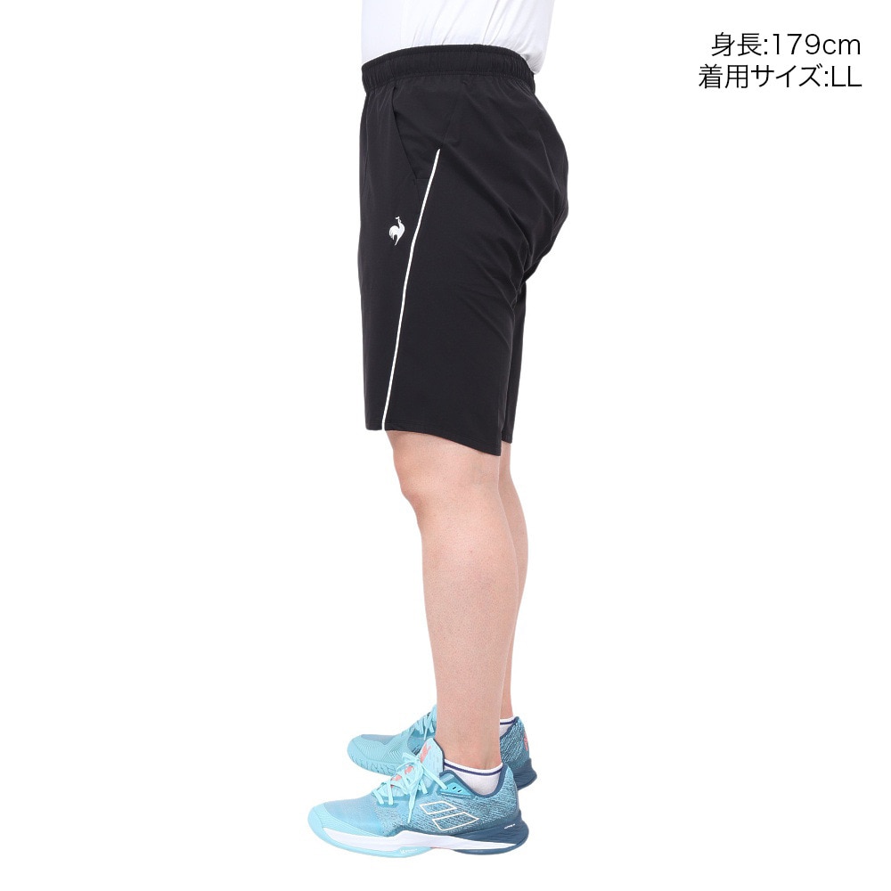 ルコックスポルティフ（lecoqsportif）（メンズ）テニスウェア ハーフパンツフレックス QTMXJD90 BK
