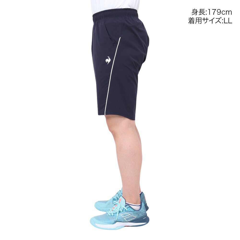 ルコックスポルティフ（lecoqsportif）（メンズ）テニスウェア ハイゲージニットハーフパンツ QTMXJD90 NV