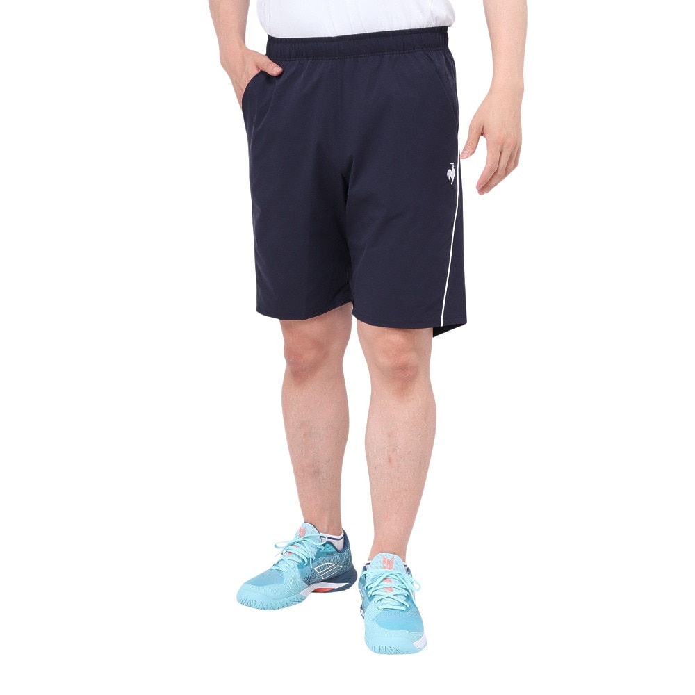 ルコックスポルティフ（lecoqsportif）（メンズ）テニスウェア ハイゲージニットハーフパンツ QTMXJD90 NV