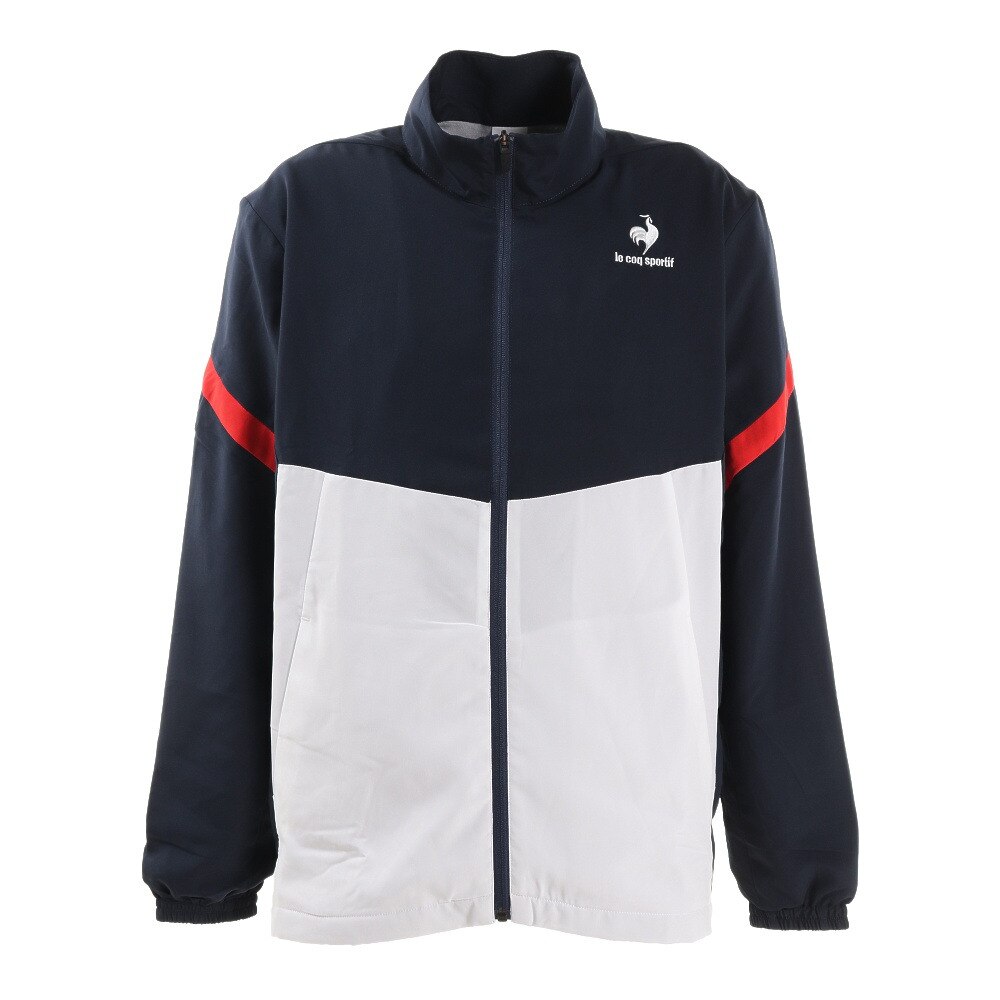 ルコック スポルティフ（le coq sportif）（メンズ）テニスウェア 裏トリコットウインドジャケット 撥水 QTMSJF30XB NVY  スポーツ用品はスーパースポーツゼビオ