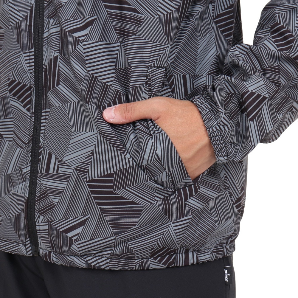 プリンス（PRINCE）（メンズ）テニスウェア 蓄熱ウィンドジャケット MF3611 351 BLK/GRY