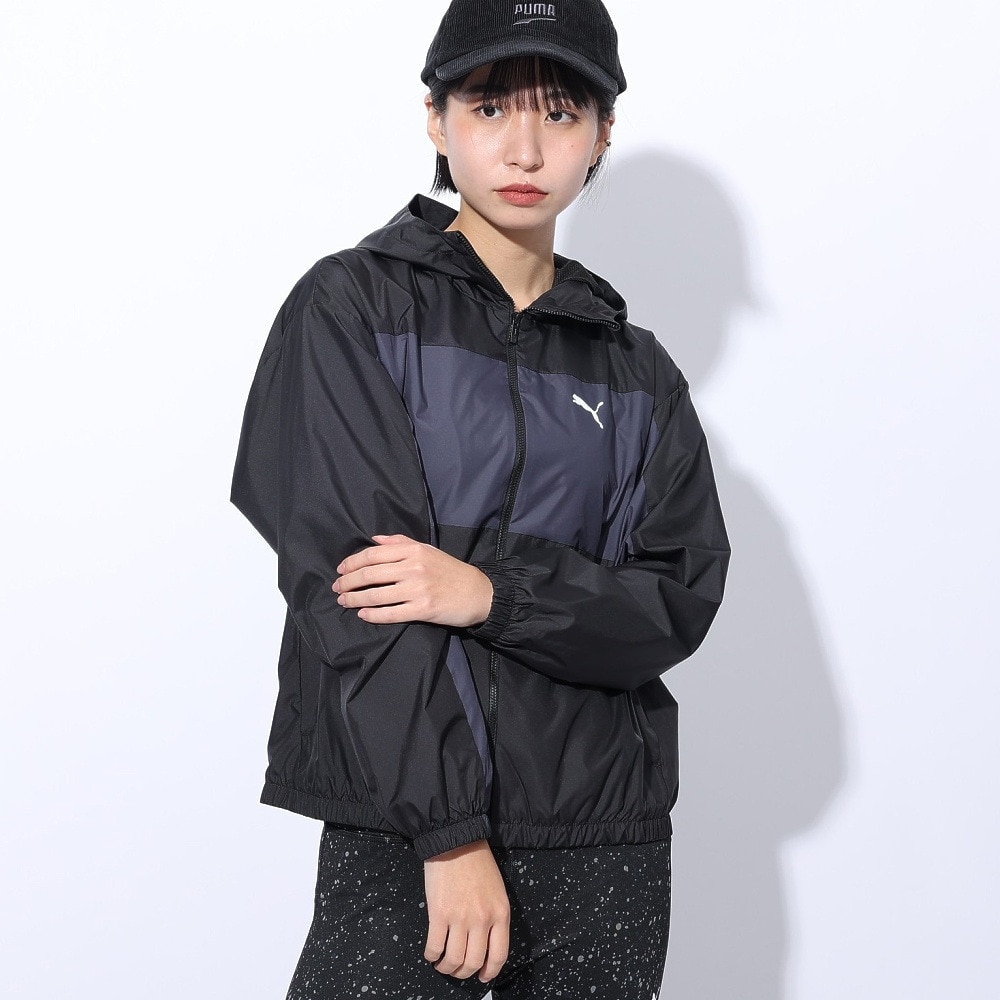 プーマ（PUMA）（レディース）メッシュ ライン ウィンドブレーカー 684108 01 BLK
