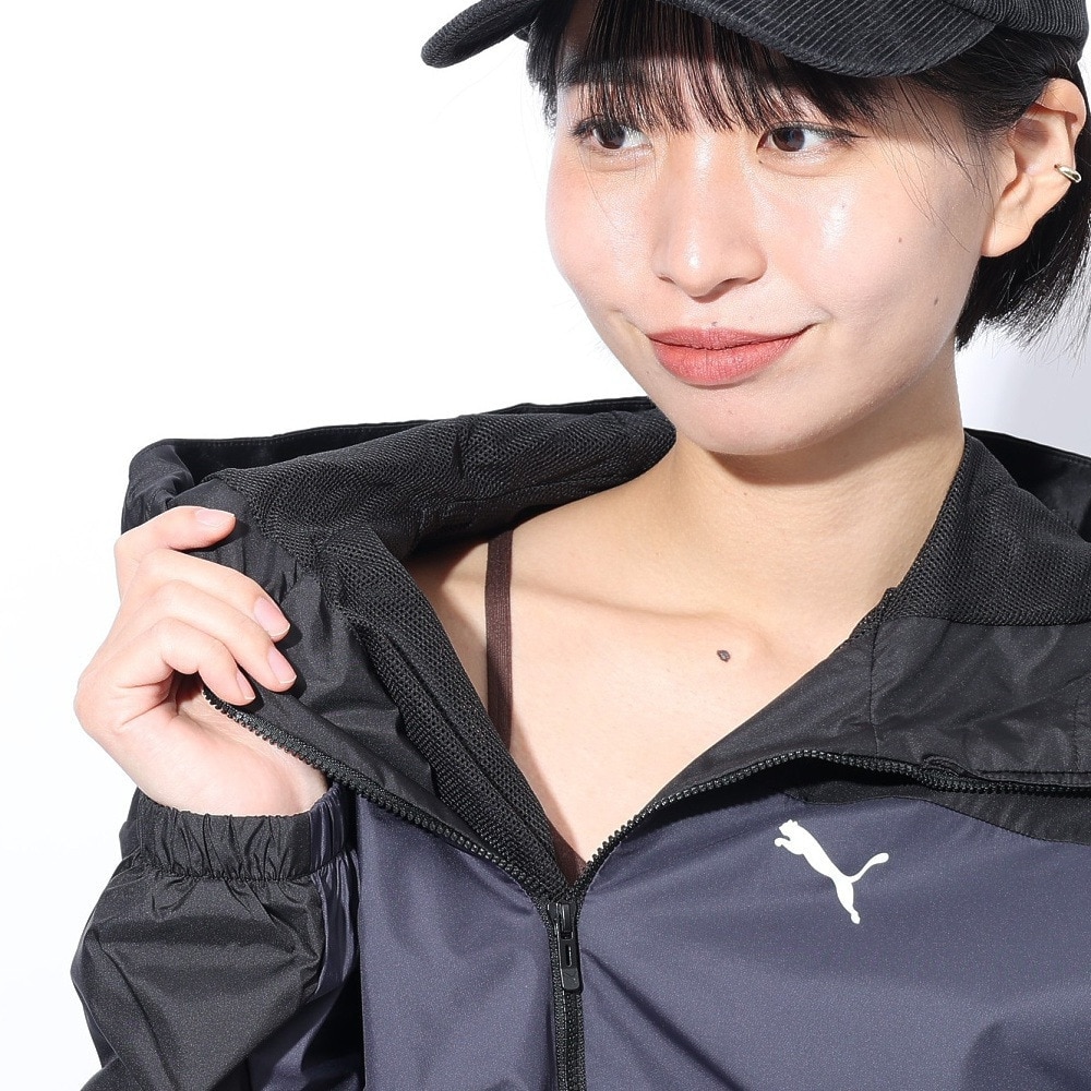 プーマ（PUMA）（レディース）メッシュ ライン ウィンドブレーカー 684108 01 BLK