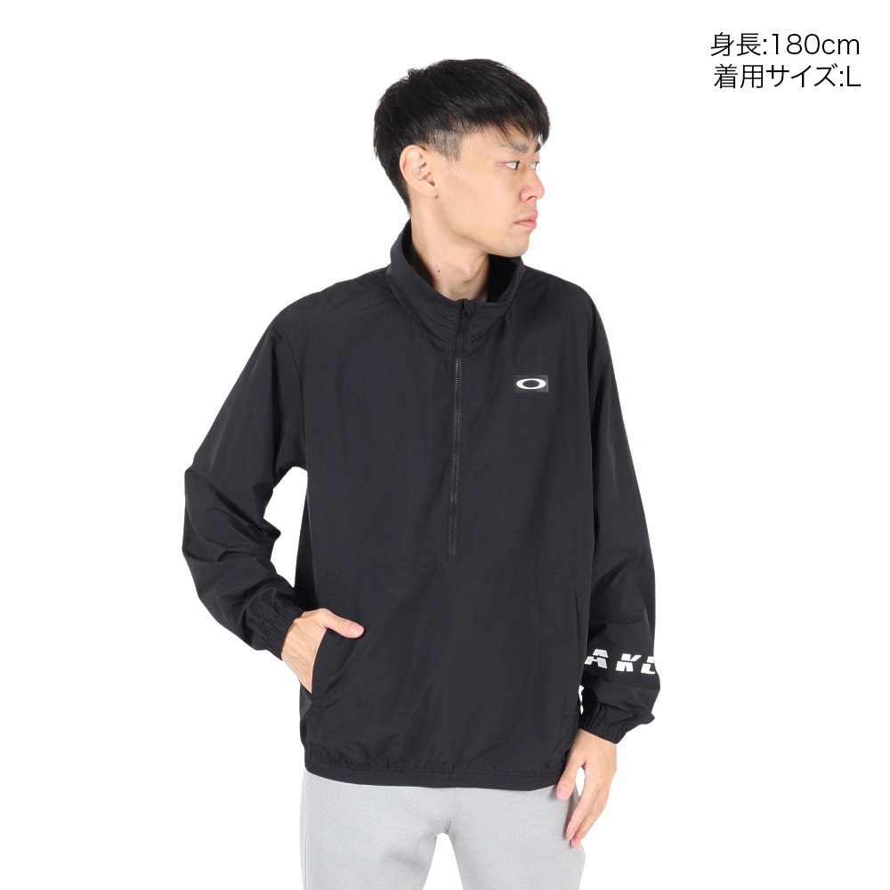 オークリー（OAKLEY）（メンズ）テニスウェア SLANT ANTHEM ハーフジップ ウィンドジャケット FOA407737-02E