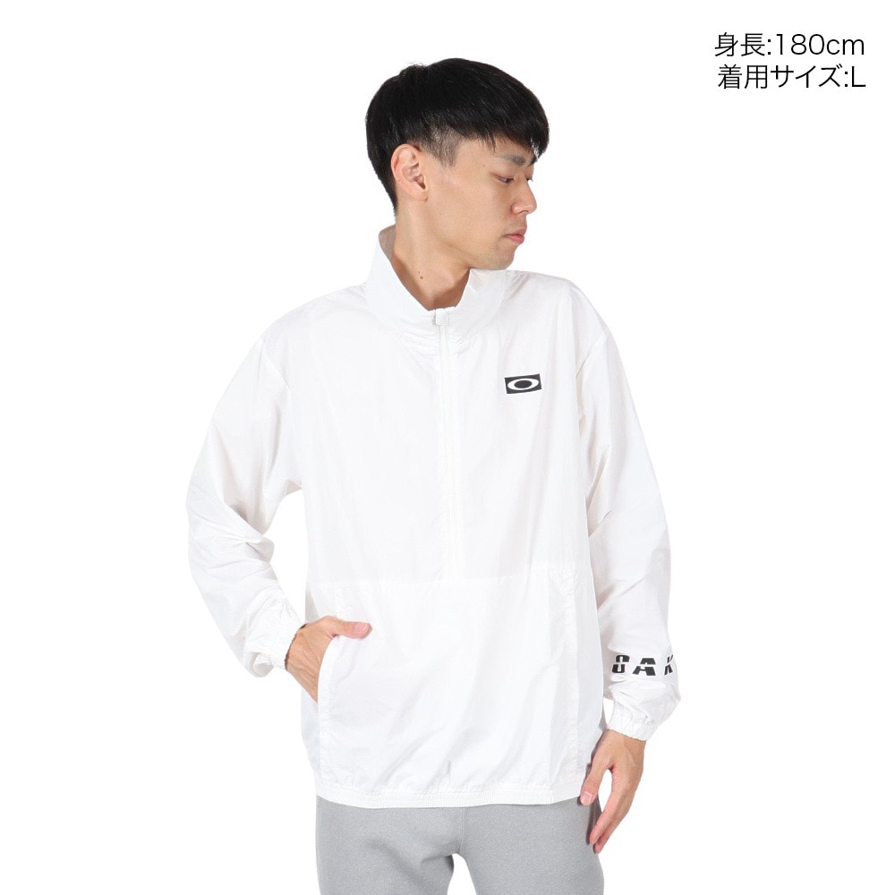 オークリー（OAKLEY）（メンズ）テニスウェア SLANT ANTHEM ハーフジップ ウィンドジャケット FOA407737-100