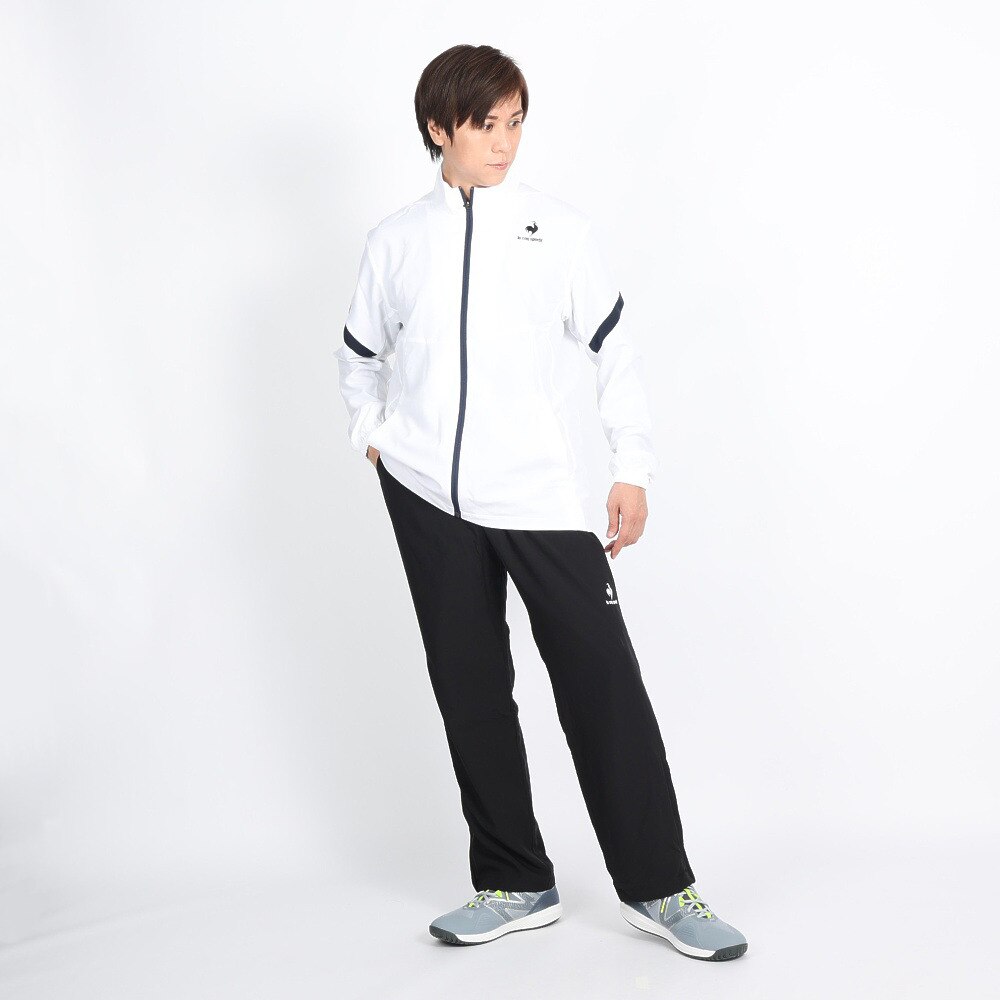 ルコック スポルティフ（Lecoq Sportif）（メンズ）テニスウェア 裏トリコットウインドパンツ 撥水 QTMSJG30XB BLK