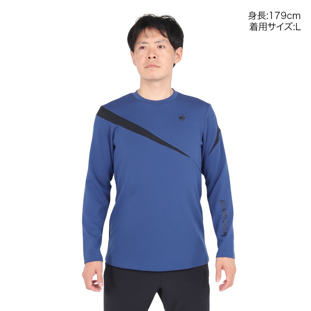 ルコックスポルティフ（lecoqsportif）（メンズ）テニスウェア ライト スウェットシャツ LN4FLT12M BL00
