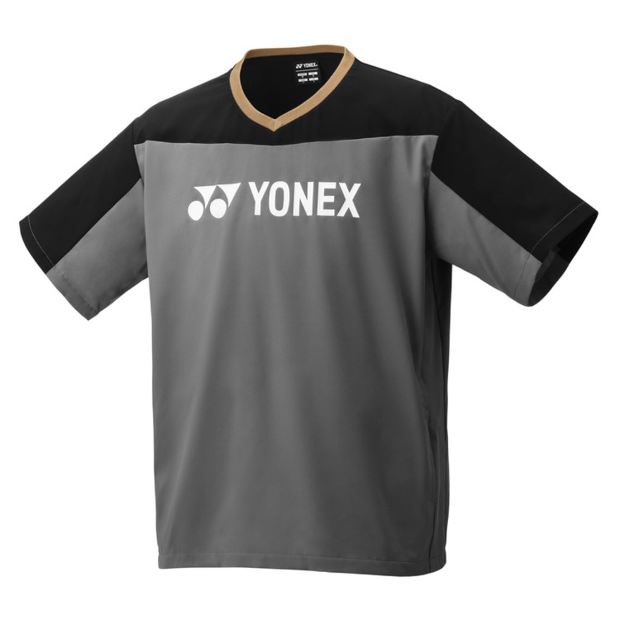 ヨネックス（YONEX）（メンズ、レディース）テニスウェア ユニ半袖Vブレーカー 30114Y-405
