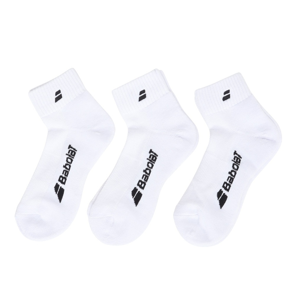 バボラ（BABOLAT）（メンズ）テニス ソックス CLUB SHORT SOCKS 3足組 BUS4815C WH00