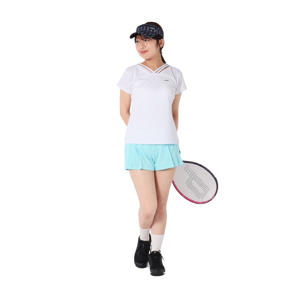 プリンス（PRINCE）（レディース）【新商品】テニスウェア レディース ゲームシャツ 吸水速乾・UPF50+・バド WS5067 146 WHT