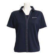ウィッテム（HUITIEME）（レディース）テニス ボーダー ポロシャツ HU19S13LS733106NVY 吸汗速乾/UVカット