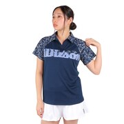 ウイルソン（Wilson）（レディース）テニスウェア レディース プリント半袖ポロシャツ 412296-NV
