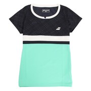 バボラ（BABOLAT）（レディース）テニスウェア レディース PURE SHORT SLEEVE SHIRT BWG2375 GR 吸汗速乾 UVケア