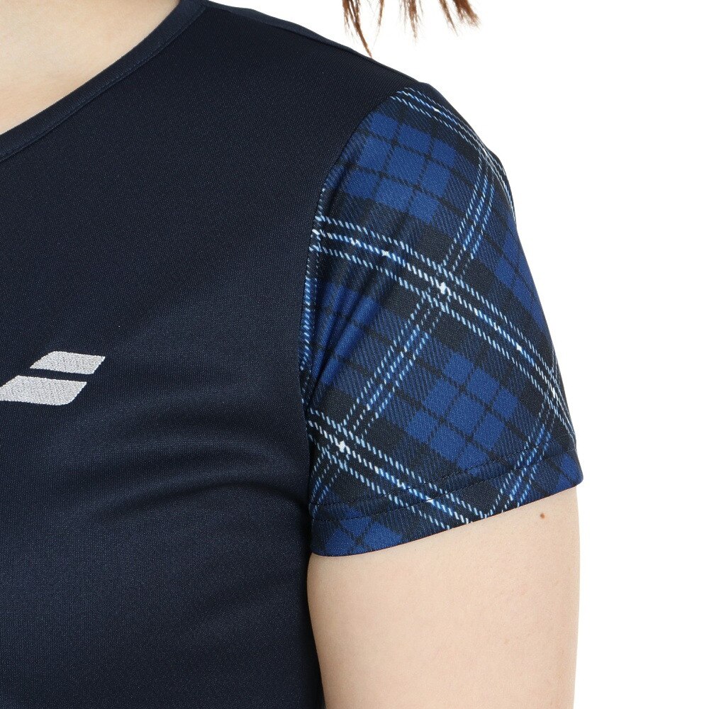 バボラ（BABOLAT）（レディース）テニスウェア レディース PURE 半袖Tシャツ BWP3528 NV 速乾