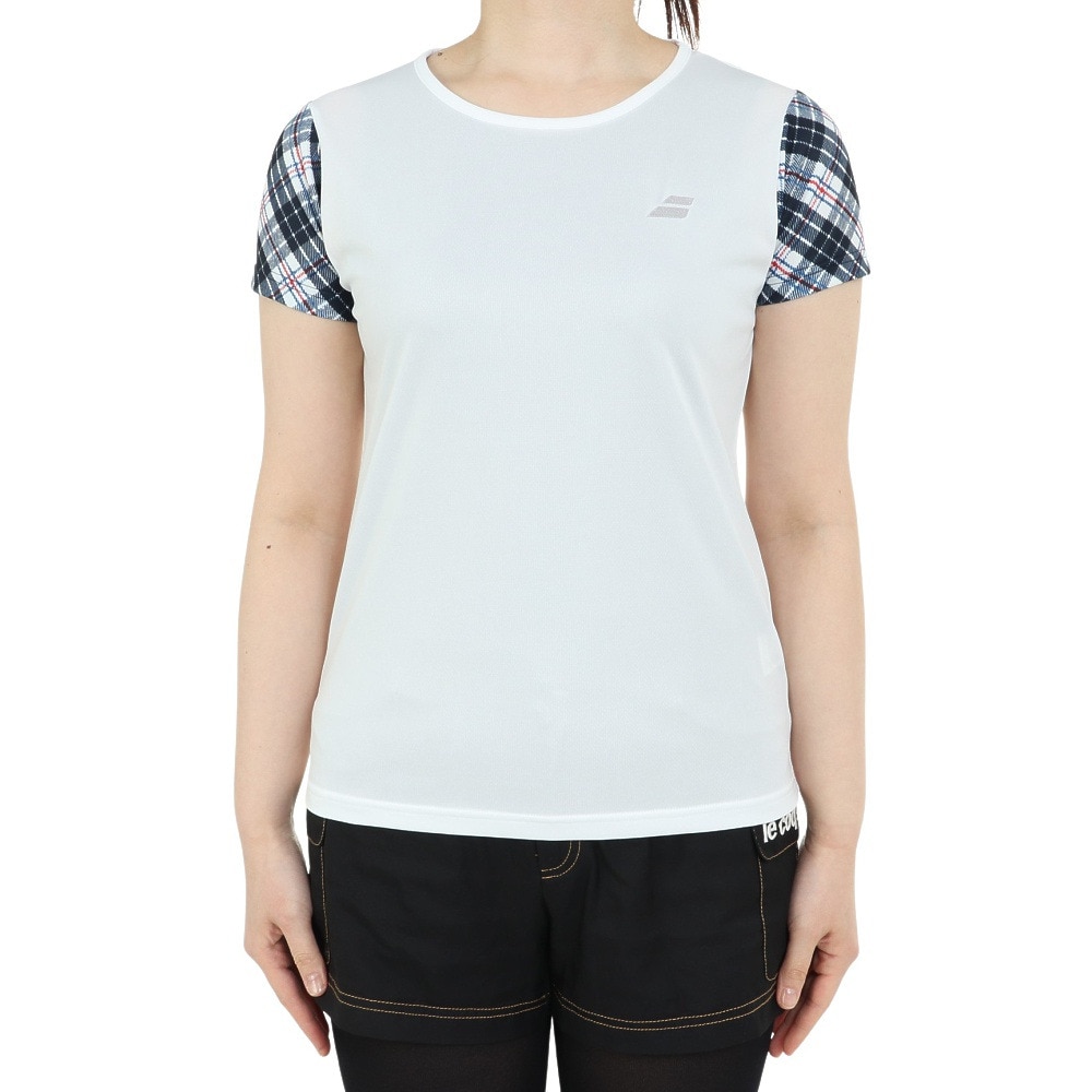 バボラ（BABOLAT）（レディース）テニスウェア レディース PURE 半袖Tシャツ BWP3528 WH 速乾