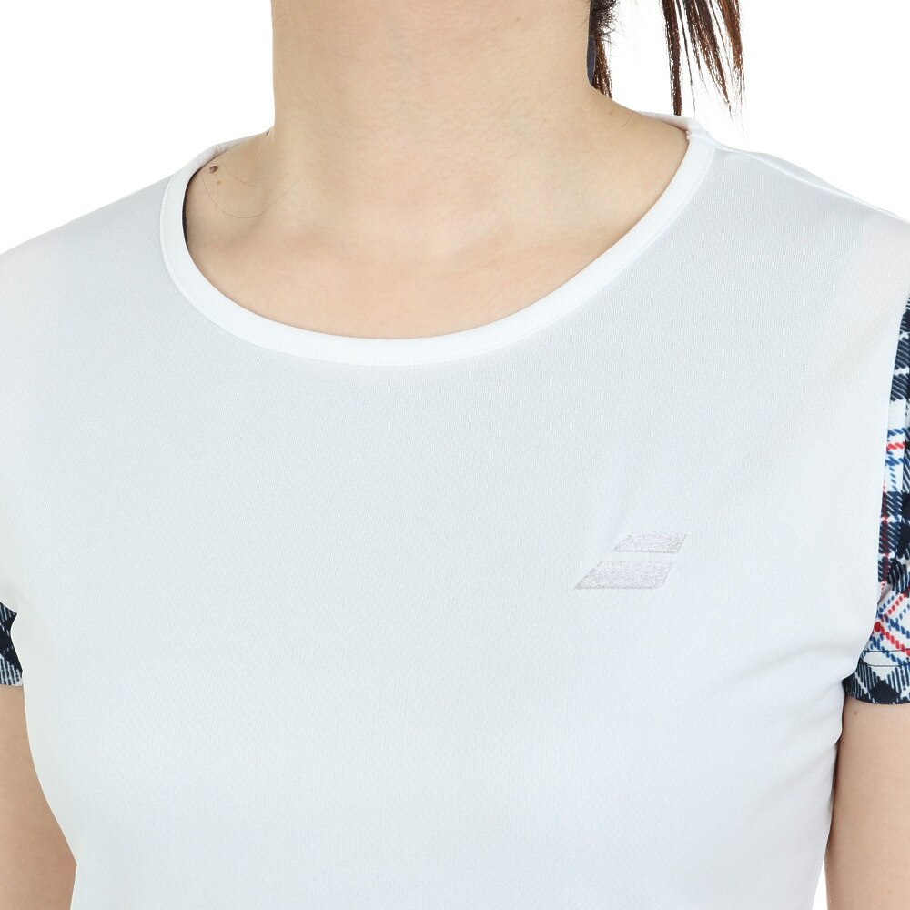 バボラ（BABOLAT）（レディース）テニスウェア レディース PURE 半袖Tシャツ BWP3528 WH 速乾