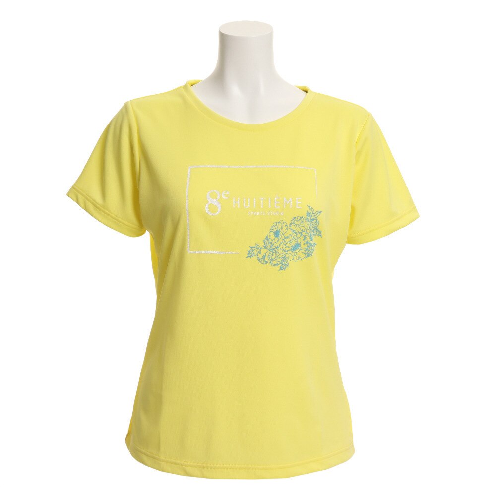  Tシャツ レディース 半袖 FLOWER HU19S03LS733112YEL 【吸汗速乾/UVカット】